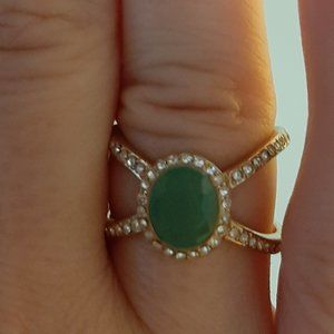 Michael Kors Goldtone, Gemstone Criss-Cross Ring